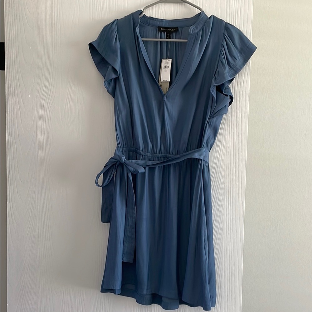 Banana Republic Blue Mini Dress with Belt
